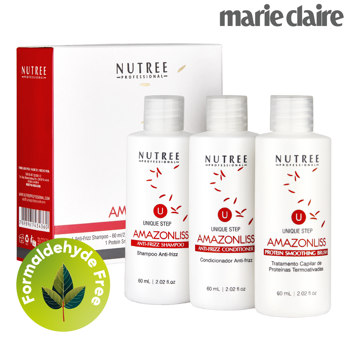 Amazonliss﻿ ﻿Keratin Unique Step Set 2.02 Fl.oz - Nutree Cosmetics 