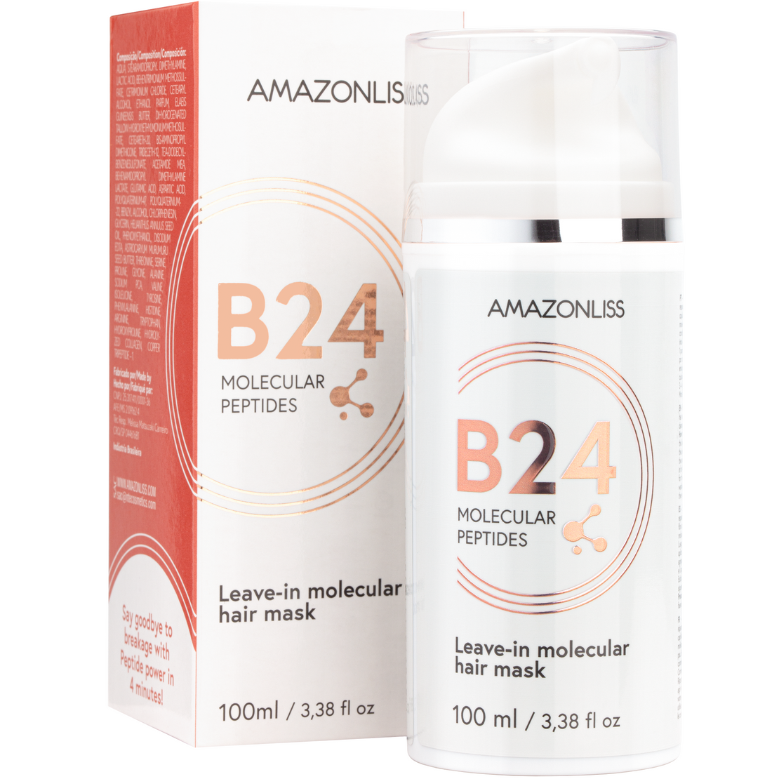 B24 Molecular Peptides – Leave-in molecular hair mask 3.38 fl oz. - Nutree Cosmetics 