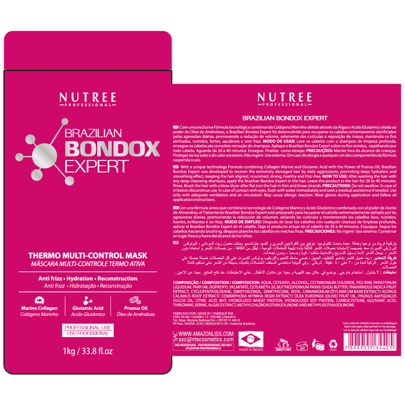 Brazilian Bondox Expert 33.8 fl.oz / 1 kg - Nutree Cosmetics