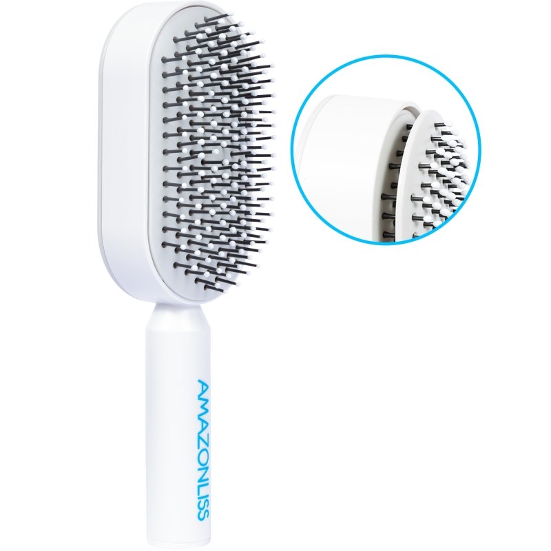 Amazonliss Self Cleaning Hair Brush for Women - Nutree Cosmetics