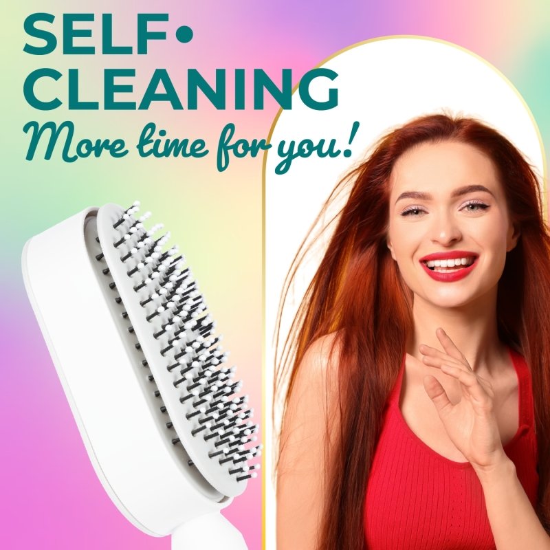 Amazonliss Self Cleaning Hair Brush for Women - Nutree Cosmetics