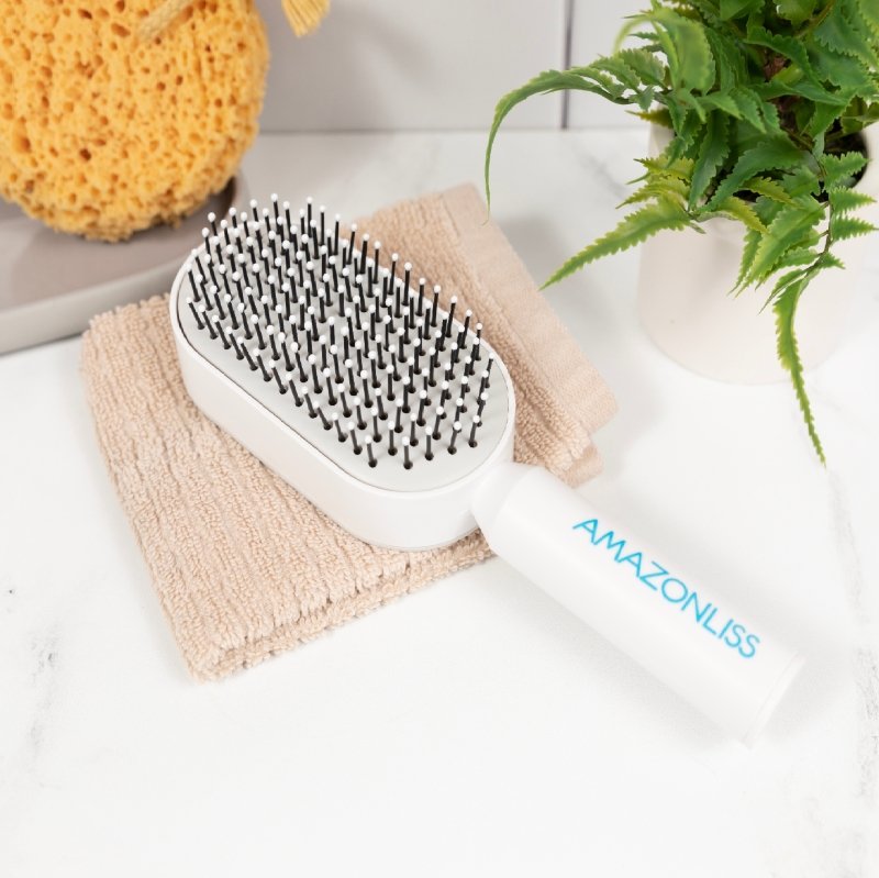 Amazonliss Self Cleaning Hair Brush for Women - Nutree Cosmetics