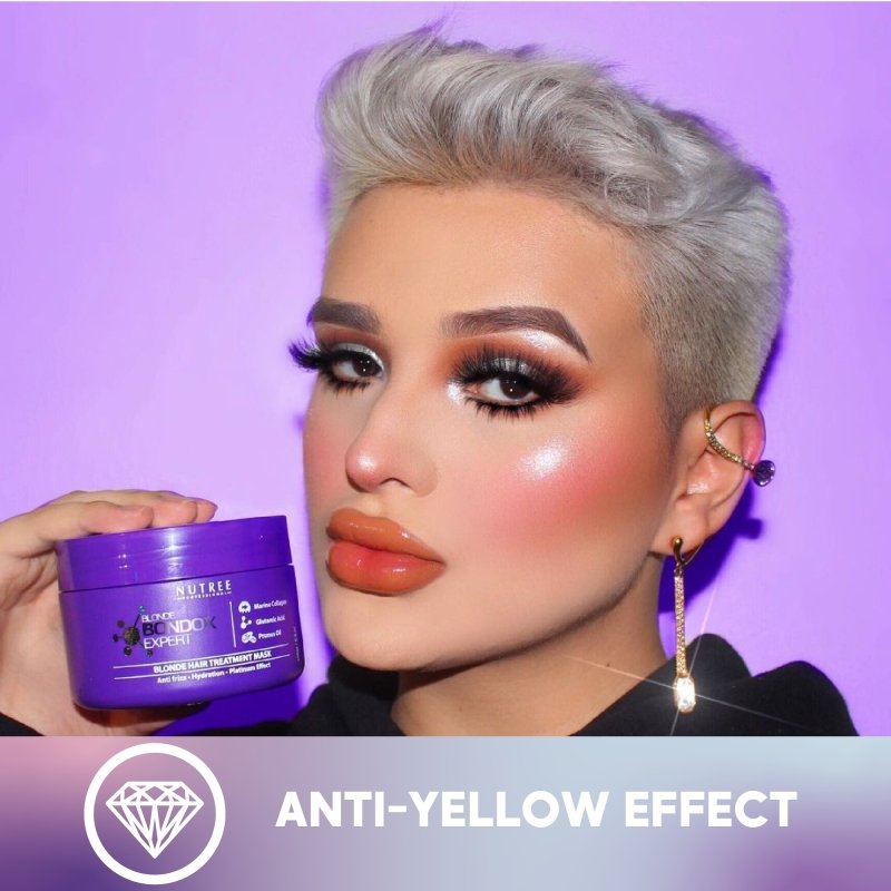 Blonde Ехреrt ﻿Hаir﻿ Маsk Purple Toning Mask 33.8 fl.o / 1 kg - Nutree Cosmetics